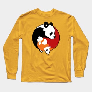 Yin Yang Pandas Long Sleeve T-Shirt